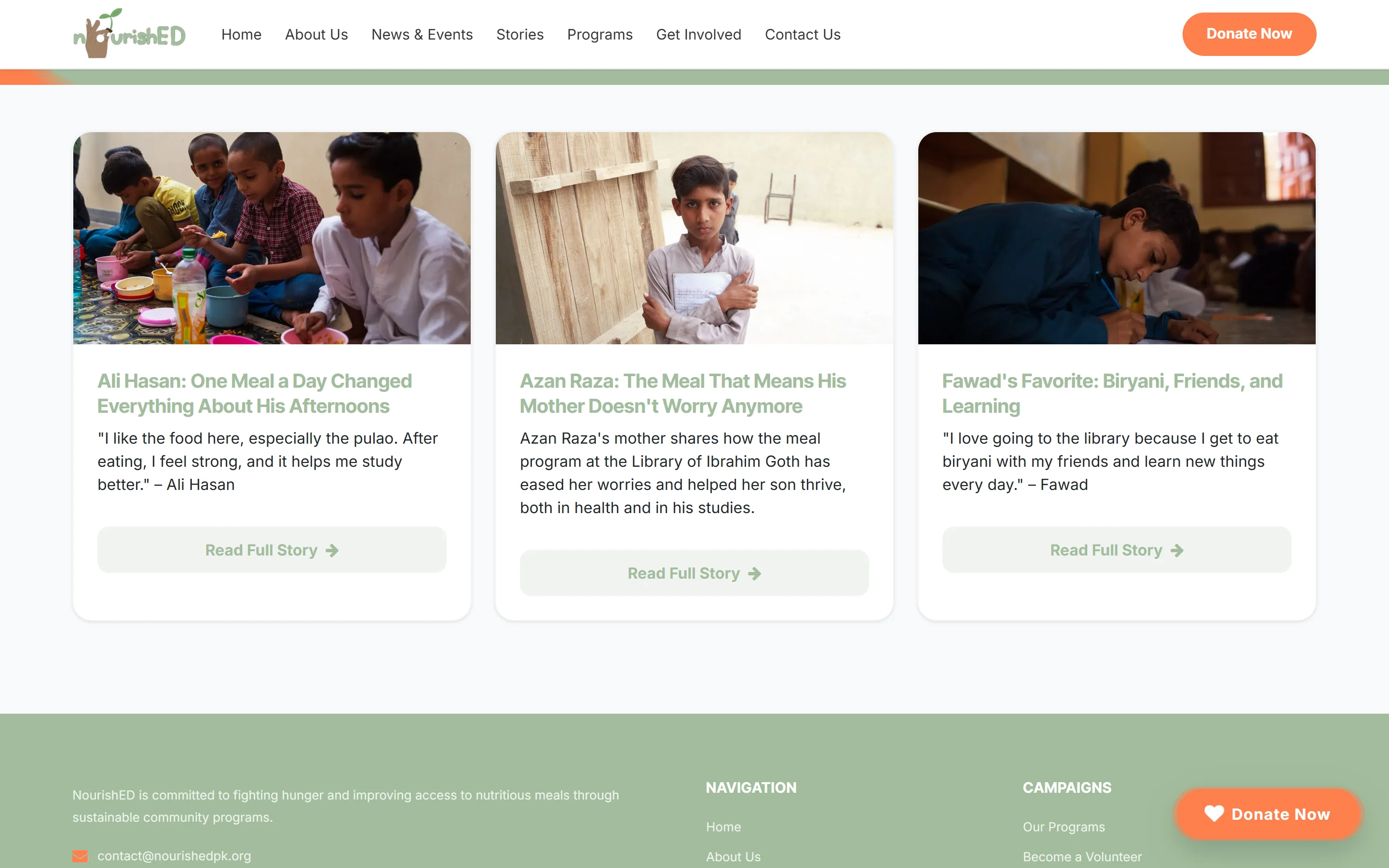 NourishED Welfare Trust stories archive feed