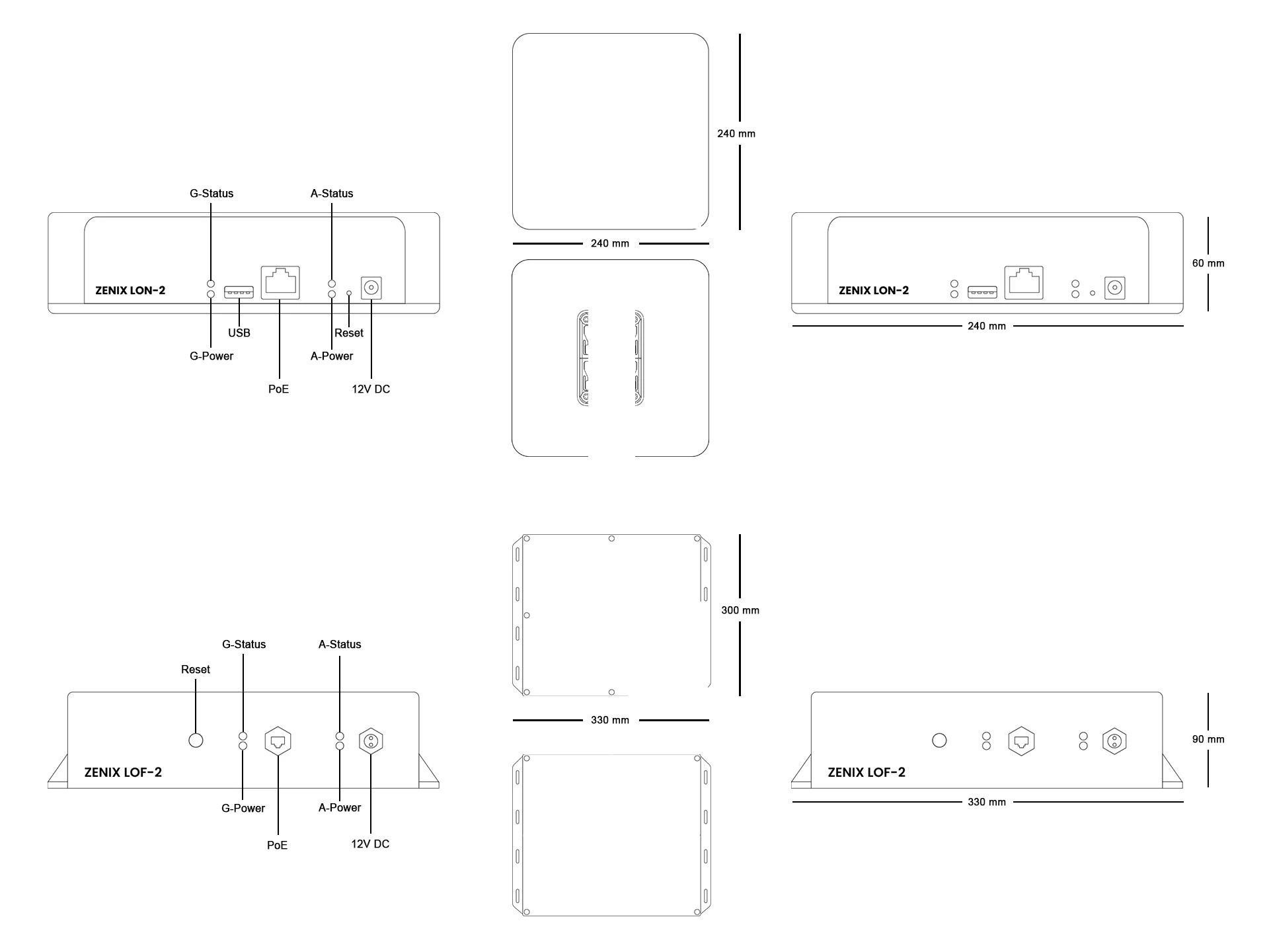 Orthographic CAD engineering line drawings and dimension blueprints